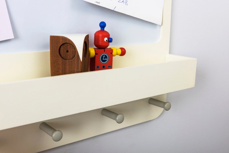 Children's Notice Board With Shelf Hooks and Etsy UK