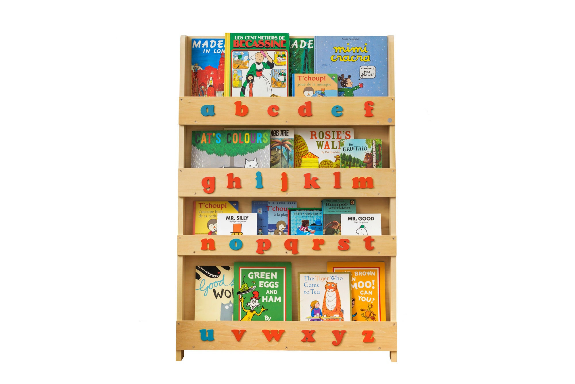 Montessori Bookcase Wooden Kids Bookshelf With Montessori Etsy