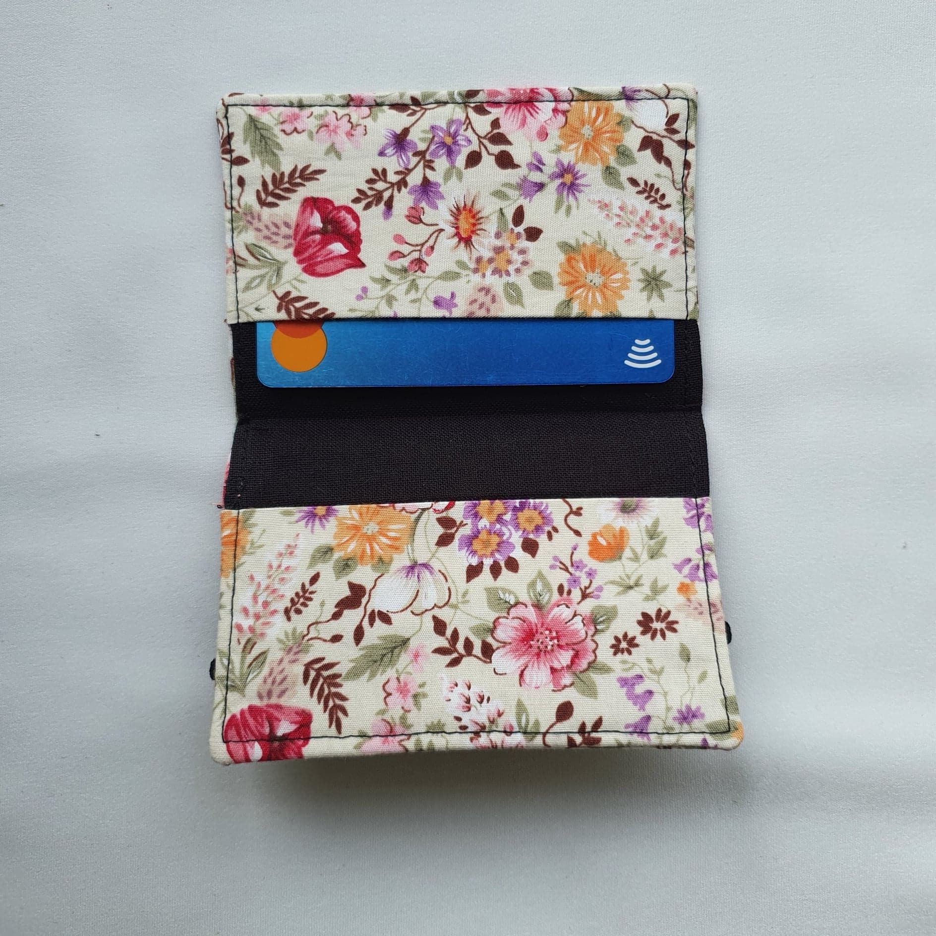 Card holder fabric flowers floral Etsy