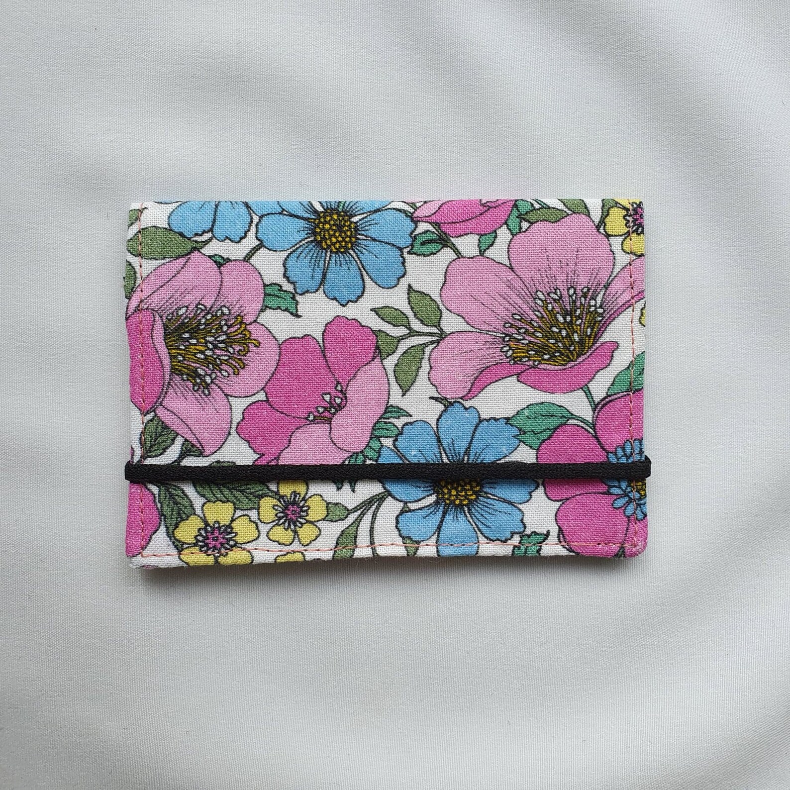 Card holder fabric flowers floral Etsy