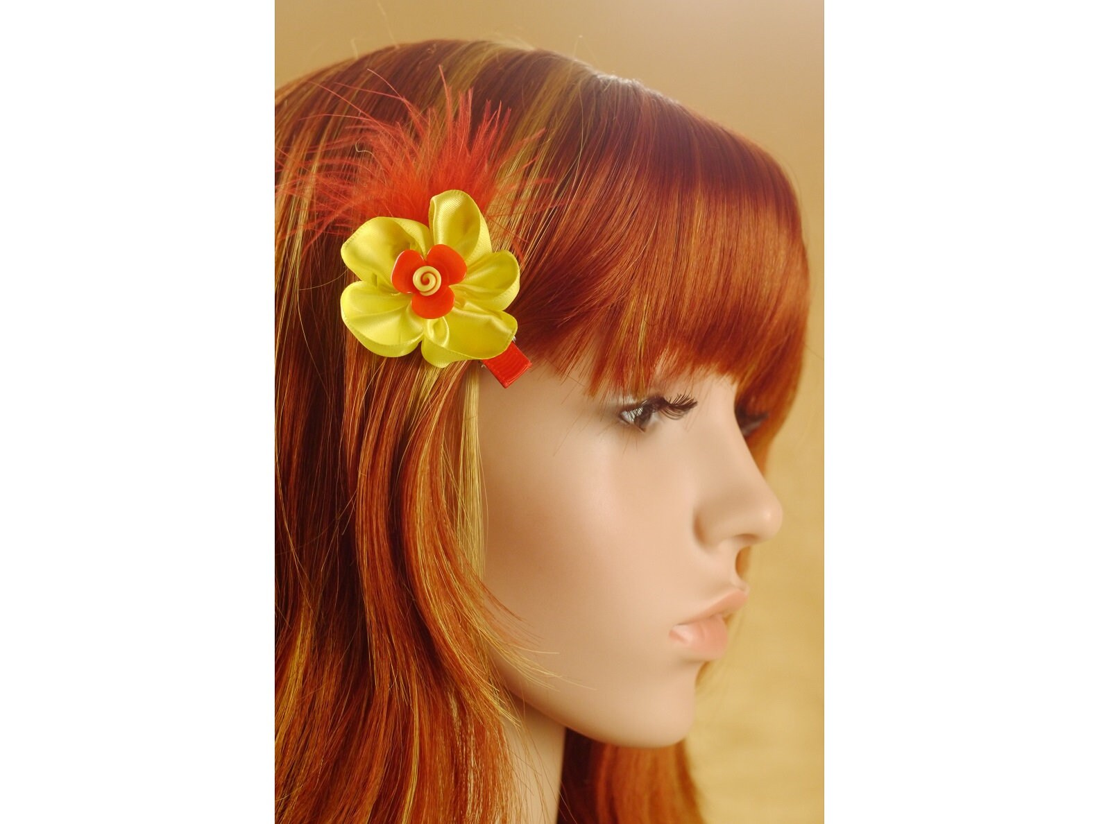 Pretty Hair Clip With Flower For School Introduction Etsy