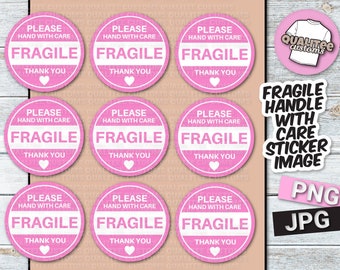 Fragile Sticker Design Diy Sticker Image Package Label Etsy