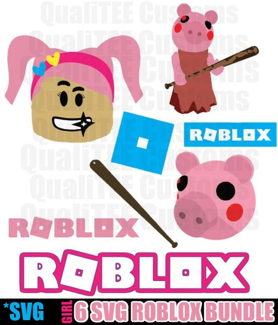 Girl Roblox Svg Bundle Gamer Fun Computer Game Iphone Etsy - piggy pants roblox