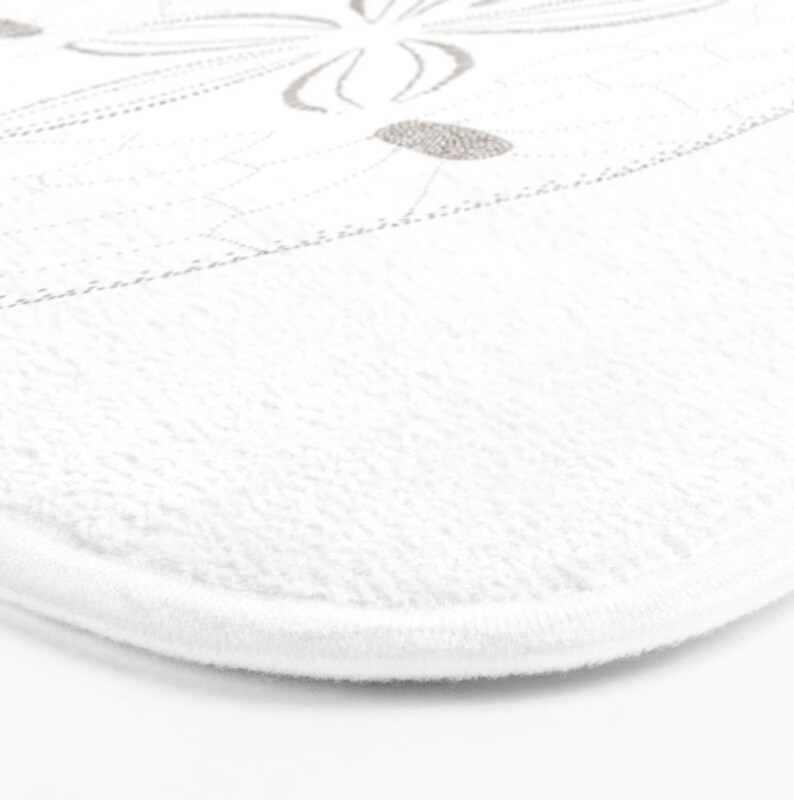 White Sand Dollar Bath Mat Soft Beige Sand Dollar Printed on Etsy