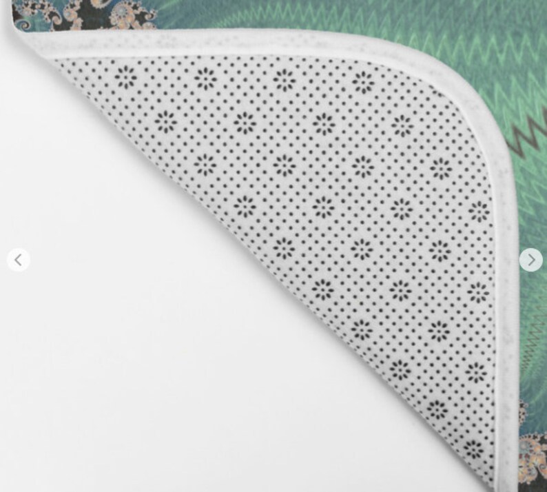 Mint Green Blue and Brown Shower Curtain Geometric Modern Etsy