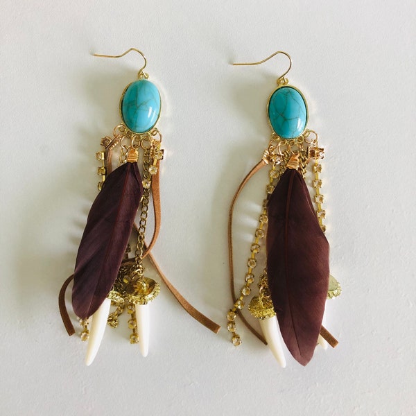 Turquoise stone earrings