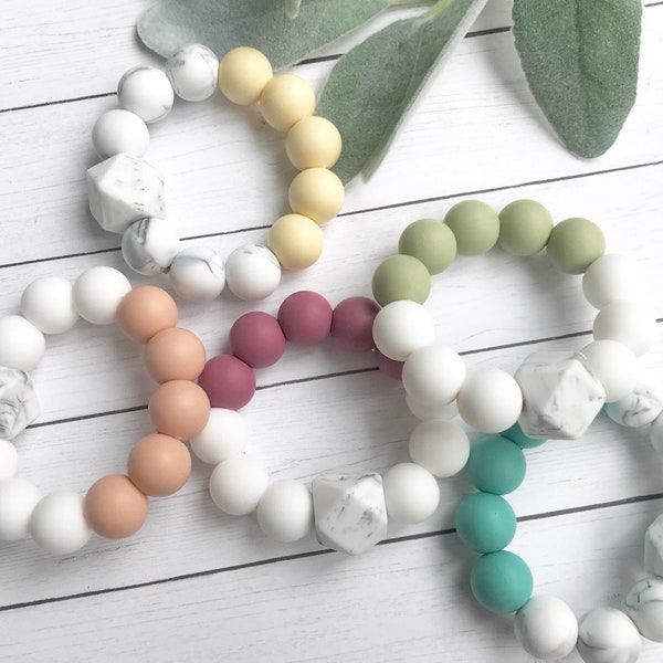 Leena - Silicone Teether, Teething Ring, Chewable Silicone, Teether, Baby Shower Gift, Gift for Baby, New Baby Gift