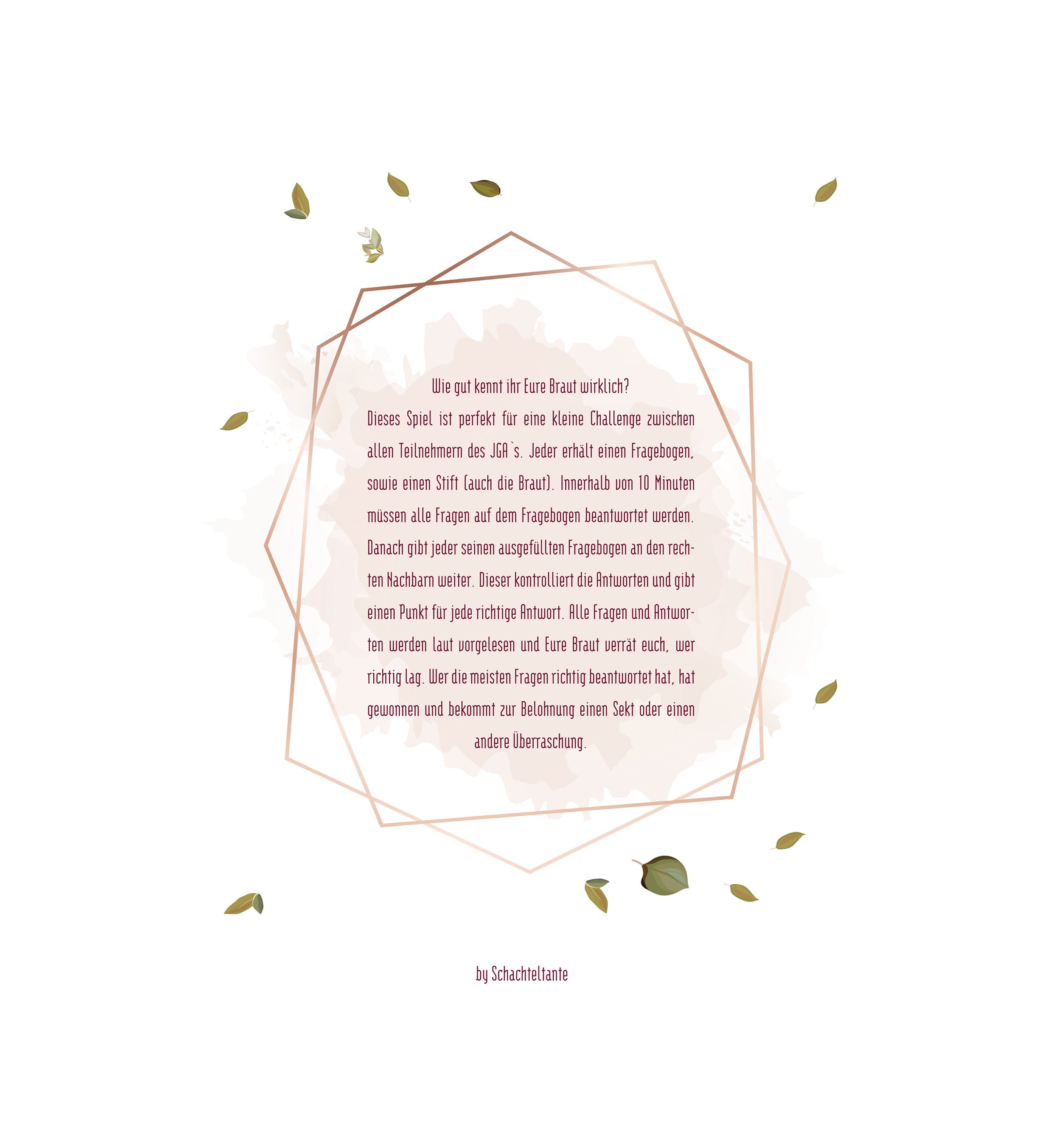 Braut Quiz JGA Spiel Junggesellinnenabschied Spiel | Etsy