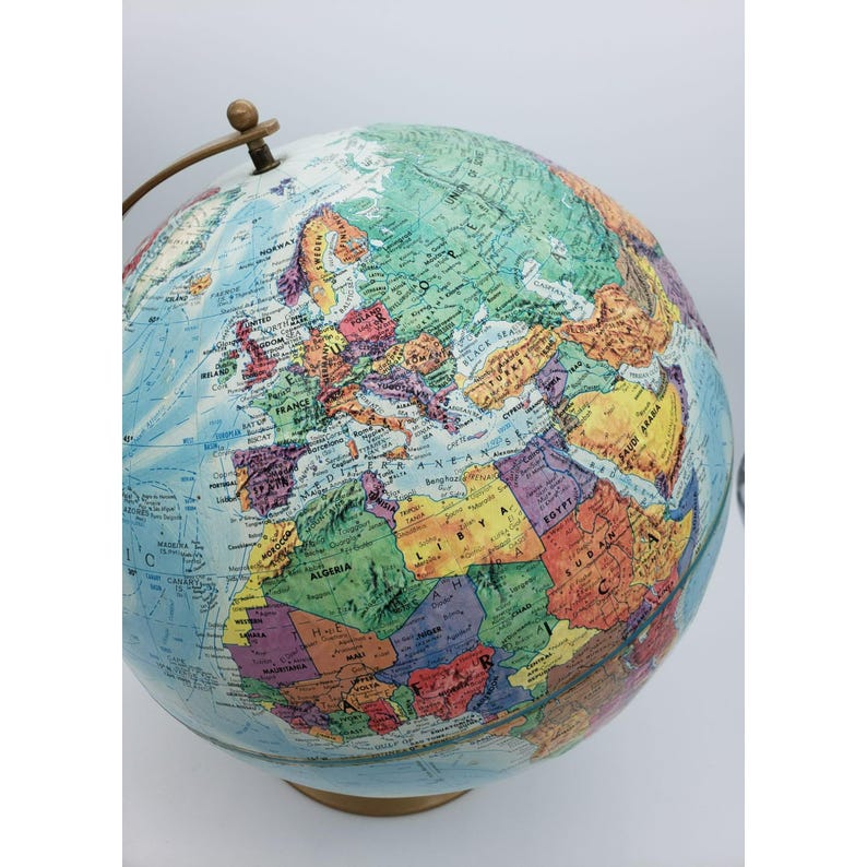 Vintage Replogle World Nation Series Globe Leroy Tolman Cartographer ...