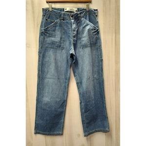 Vintage Gap Carpenter Jeans Men 34x32 Skater Y2K Wide Leg Button Fly Denim Pants