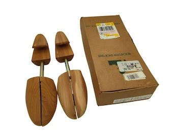 2 Rochester Cedar Shoe Trees, Medium, in Original Box JC Penney, Split Toe Adj.
