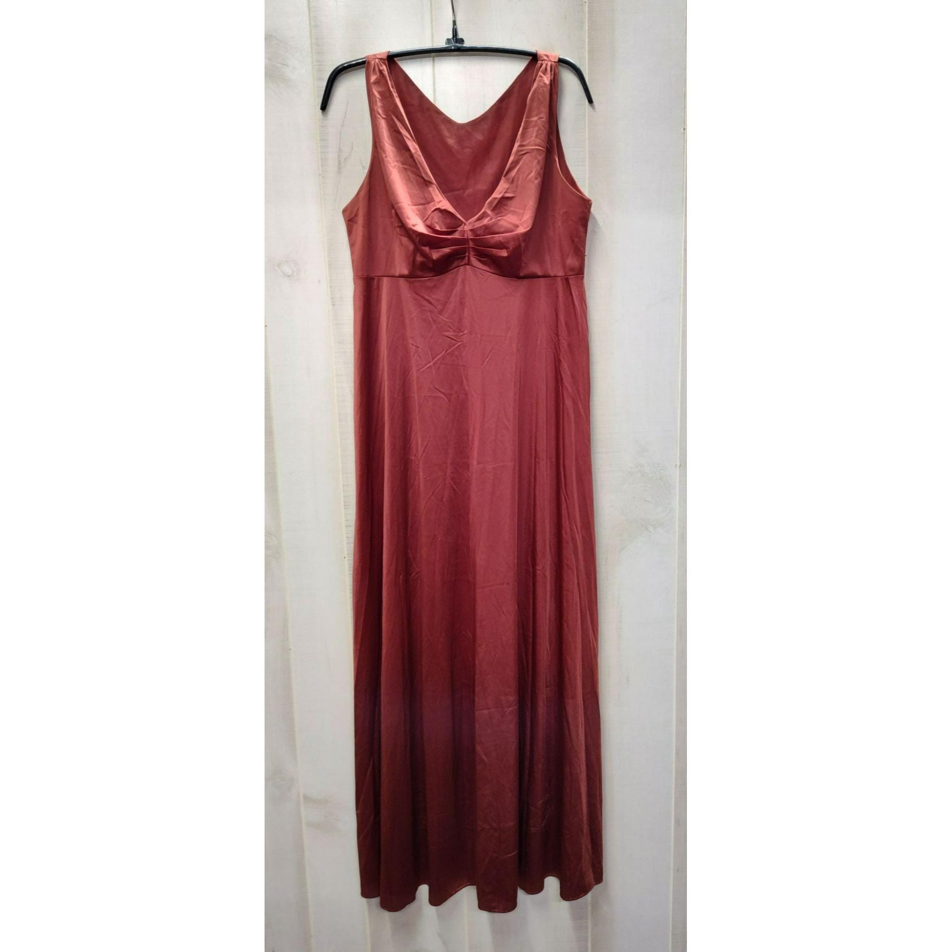 burgundy slip for under dress Silk Long Slip Dress – Cowl Neck in Burgundy Red XL main image 0