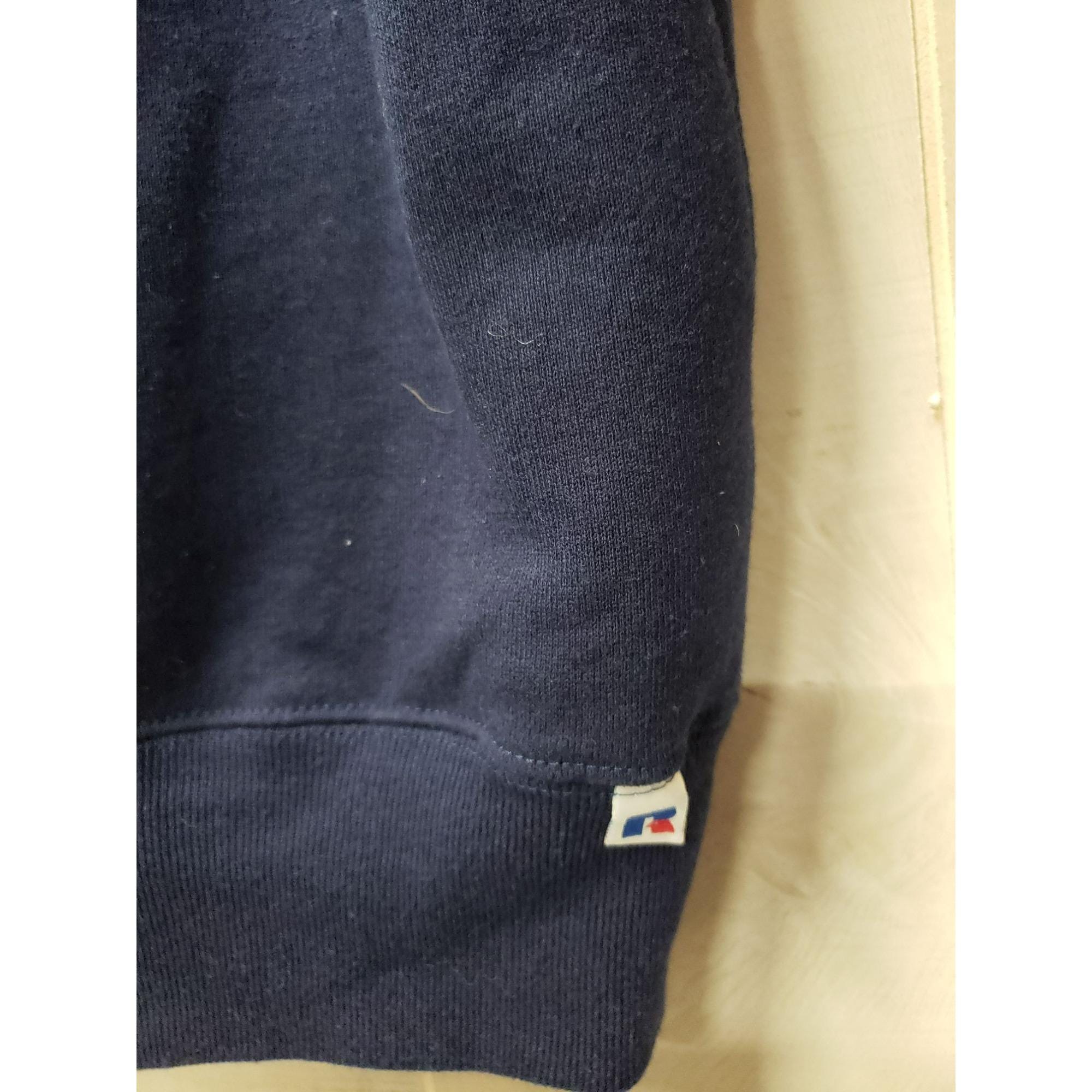 Vintage Russell Athletic Sweatshirt Cardigan 90s XL Cotton Poly