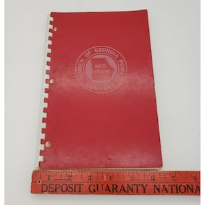 Watts Cooking Spiral-Bound Cookbook By Women Of Georgia Power Co. 1950s Vintage
