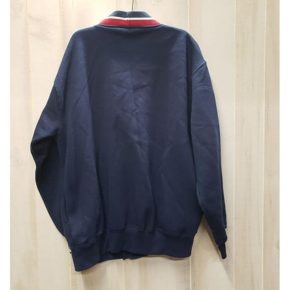 Vintage Russell Athletic Sweatshirt Cardigan 90s XL Cotton Poly