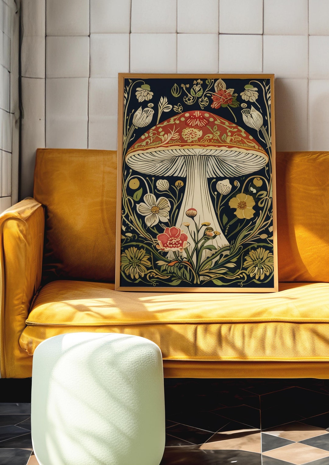 William Morris Mushroom Digital Print, Whimsigoth Wall Decor ...