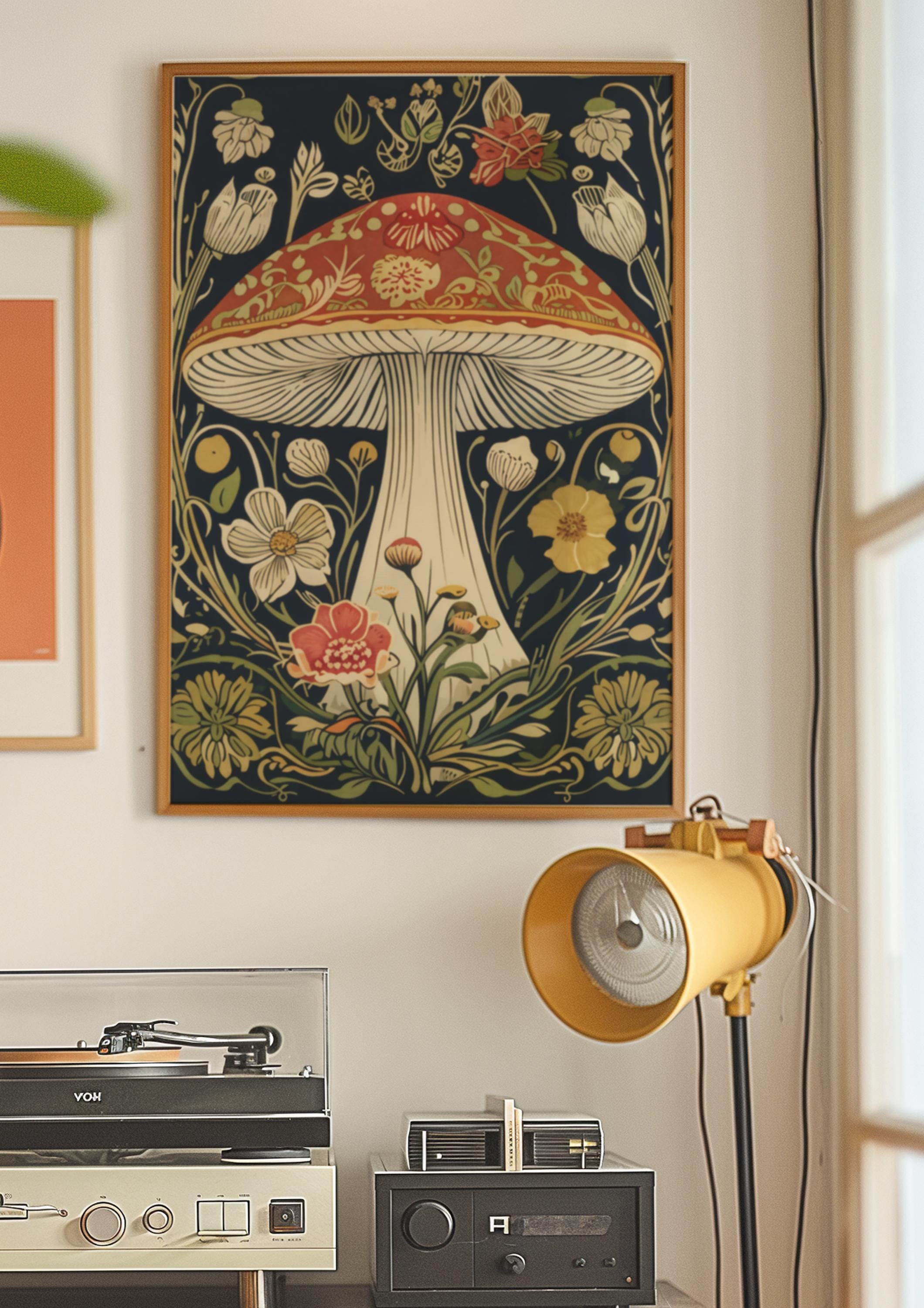 William Morris Mushroom Digital Print, Whimsigoth Wall Decor ...