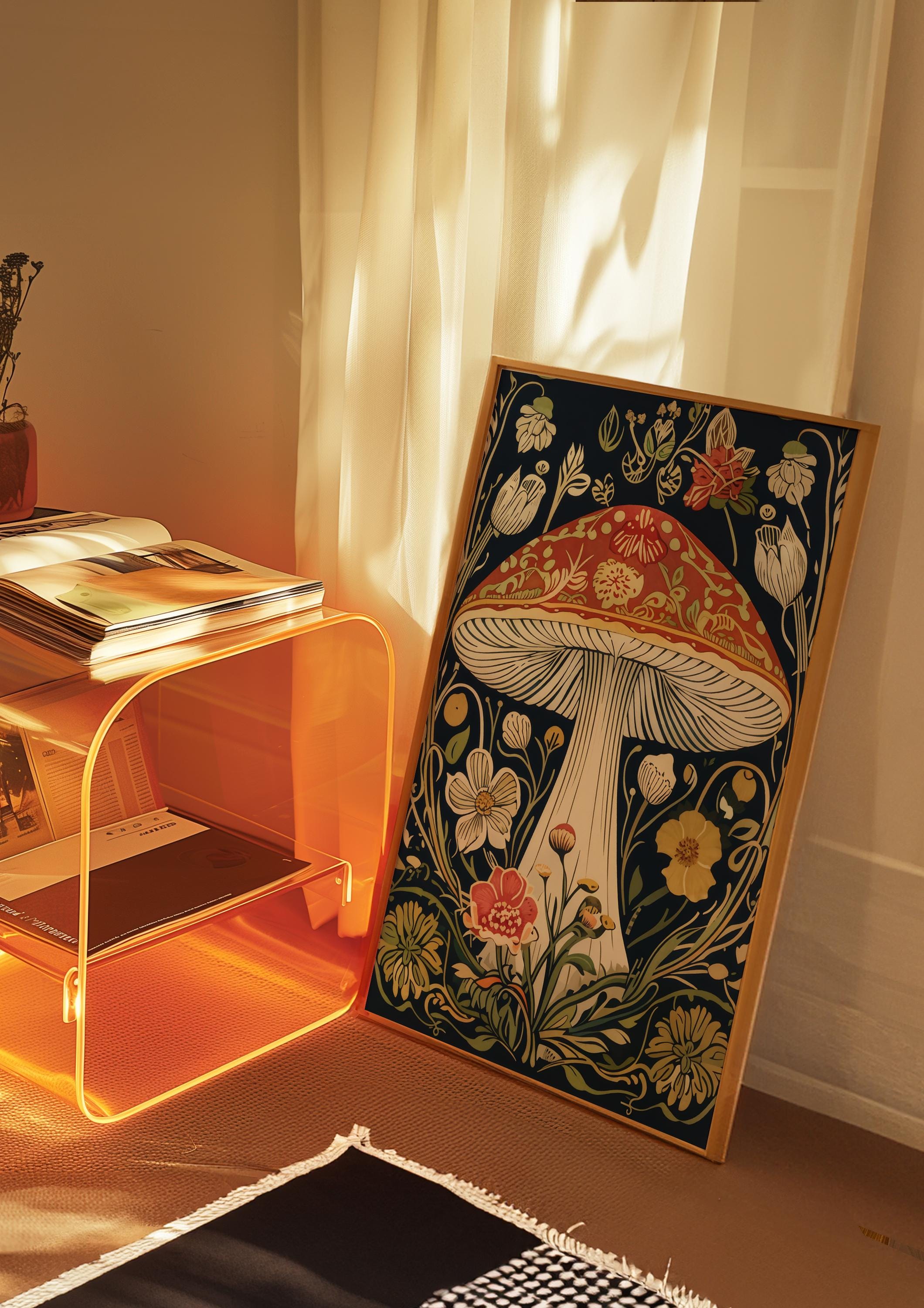 William Morris Mushroom Digital Print, Whimsigoth Wall Decor ...