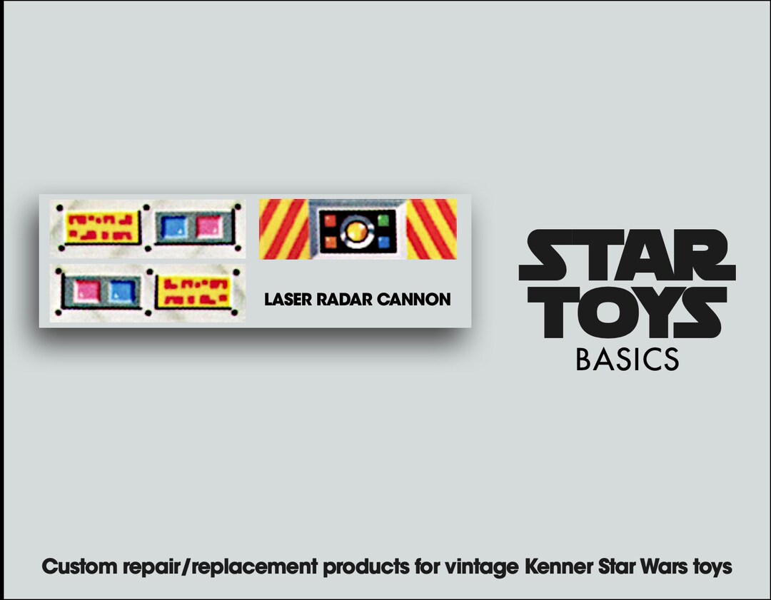 Star Toys BASICS Replacement Stickers for Kenner RADAR Laser CANNON - Etsy