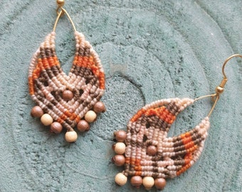 Macrame earrings, ethnic earrings, boho earrings, long earrings, earrings, macrame earrings, women's earrings, accessories