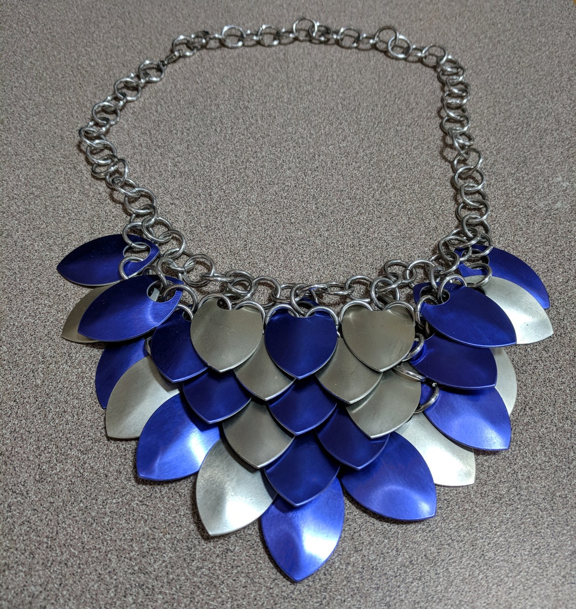 Scale Mail Necklace Etsy