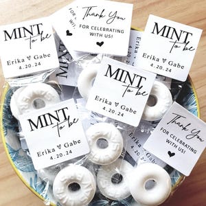 100 Mint To Be Wedding Favors Life Savers Mints for Guest Personalized Party Labels Tags Stickers Cheaper in Bulk Sale, Wedding Candy