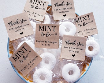 SET OF 120 Mint To Be Wedding Favors Life Savers Mints for Guest Personalized Party Labels Tags Stickers Cheaper in Bulk Sale, Wedding Candy