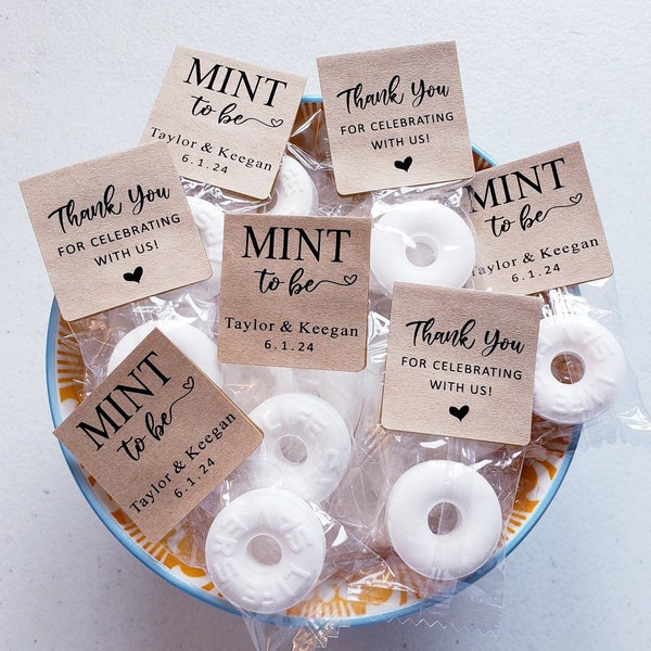 SET OF 120 Mint To Be Wedding Favors Life Savers Mints for Guest Personalized Party Labels Tags Stickers Cheaper in Bulk Sale, Wedding Candy