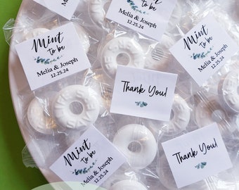 SET OF 120 Mint To Be Wedding Favors Life Savers Mints for Guest Personalized Party Labels Tags Stickers Cheaper in Bulk Sale, Wedding Candy