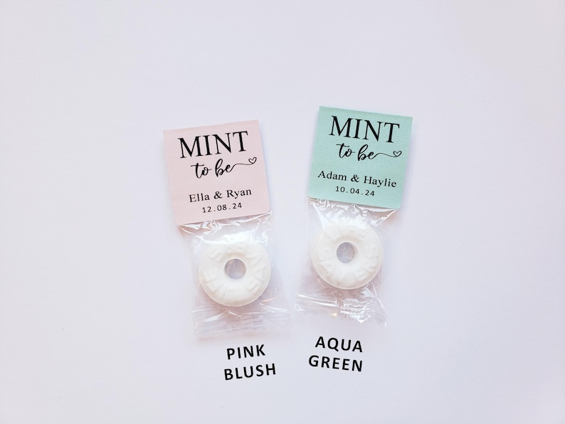 100 Mint To Be Wedding Favors Life Savers Mints for Guest Personalized Party Labels Tags Stickers Cheaper in Bulk Sale, Wedding Candy Sale image 4