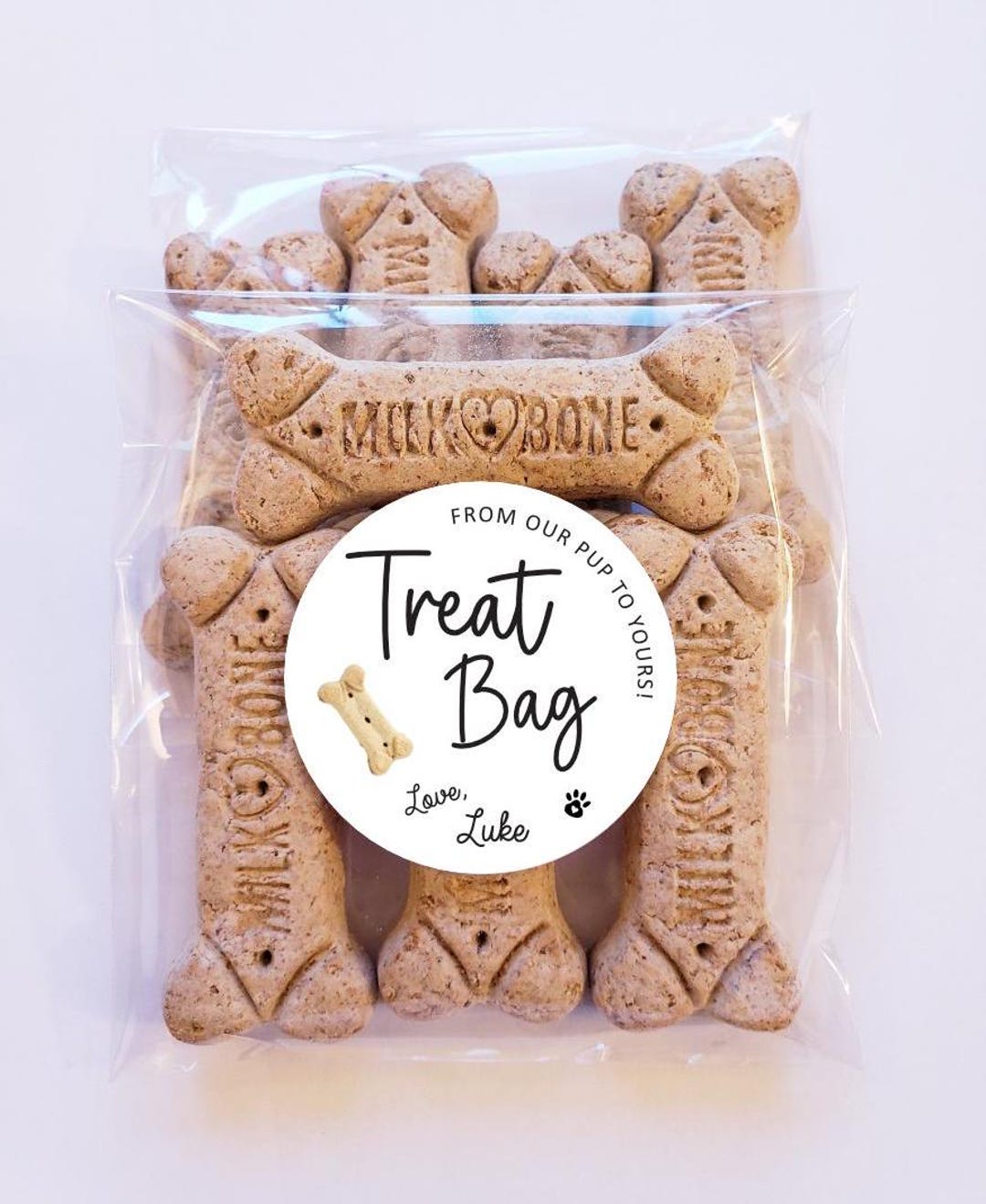 20 Doggie Bag Wedding Stickers Custom Personalized, Dog Treat Pet ...