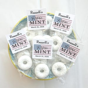 Retirement Gifts Retire Mint Life Savers Mints for women men coworker funny cheaper in bulk Personalized Party Favors Label Tags Stickers
