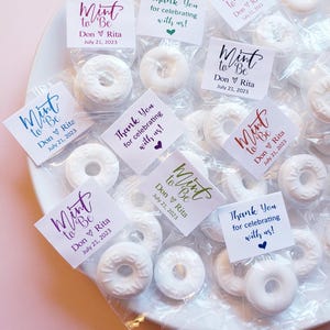 100 Mint To Be Wedding Favors Life Savers Mints for Guest Personalized Party Labels Tags Stickers Cheaper in Bulk Sale, Wedding Candy