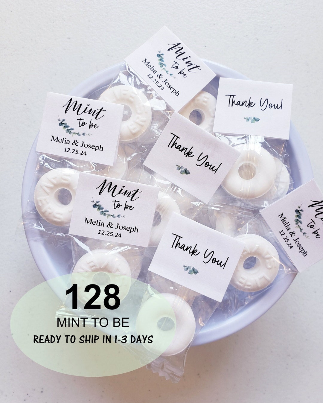 SET OF 128 Pcs Mint to Be Wedding Favors Lifesavers Mints for Guests ...