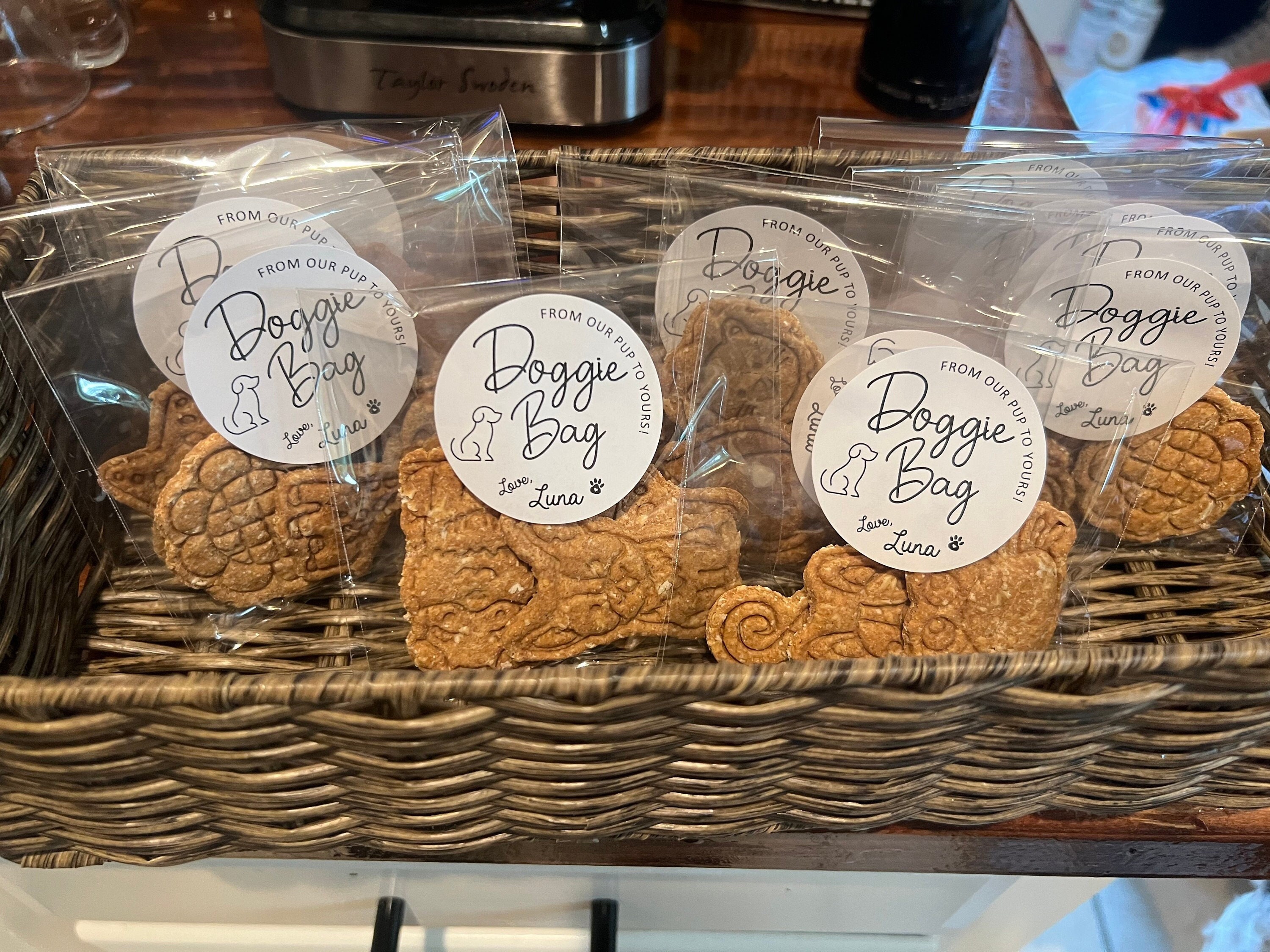 20 Doggie Bags Wedding Favors Stickers Custom Personalized, Dog Treat Pet Bags Labels Wedding, I Do Too, We Do Too, Pet Wedding Favors