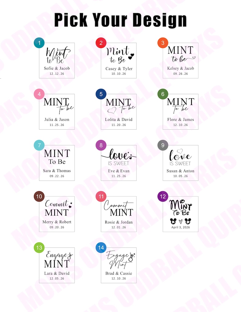 100 Mint To Be Wedding Favors Life Savers Mints for Guest Personalized Party Labels Tags Stickers Cheaper in Bulk Sale, Wedding Candy Sale image 5