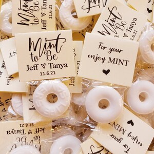 Wedding Favors Mint To Be Life Savers Mints for guests in bulk Personalized Party Labels Tags Stickers, Wedding Mints, Custom Cute Favors image 7