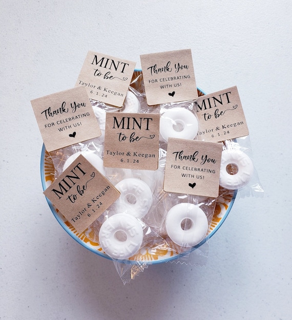 100 Mint To Be Wedding Favors Life Savers Mints for Guest Personalized Party Labels Tags Stickers Cheaper in Bulk Sale, Wedding Candy Sale