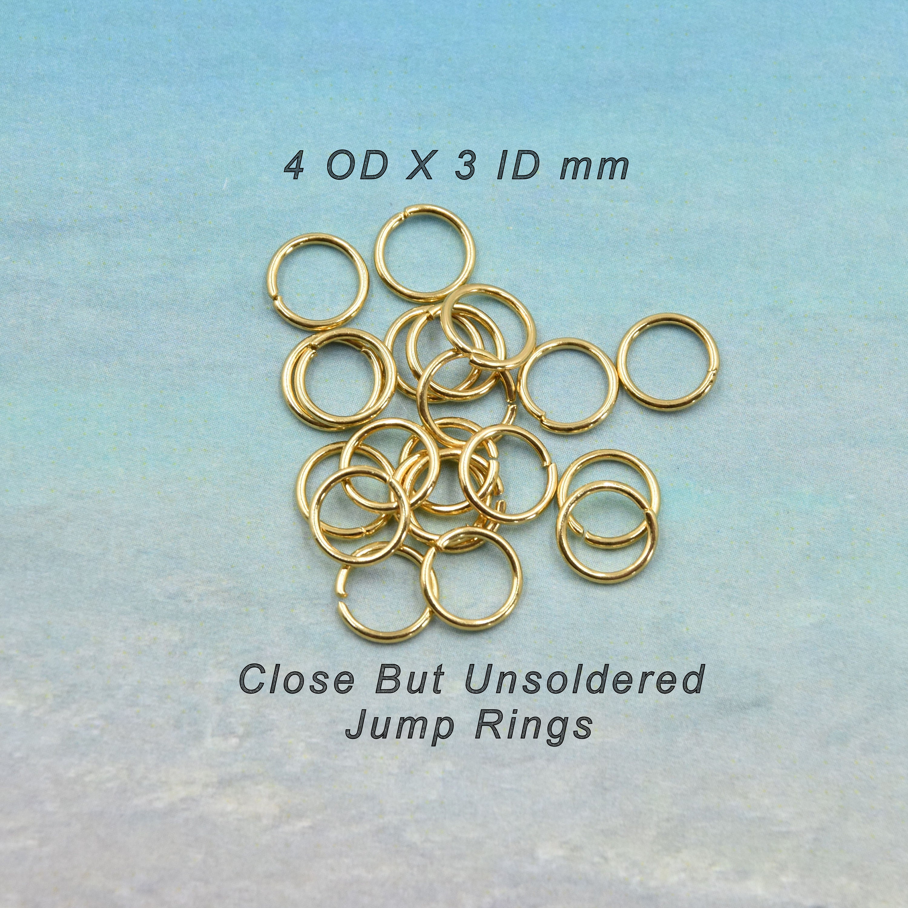 50 14kt Rose Gold Filled Jump Rings - 12, 14, 16, 18, 20, 24, 26