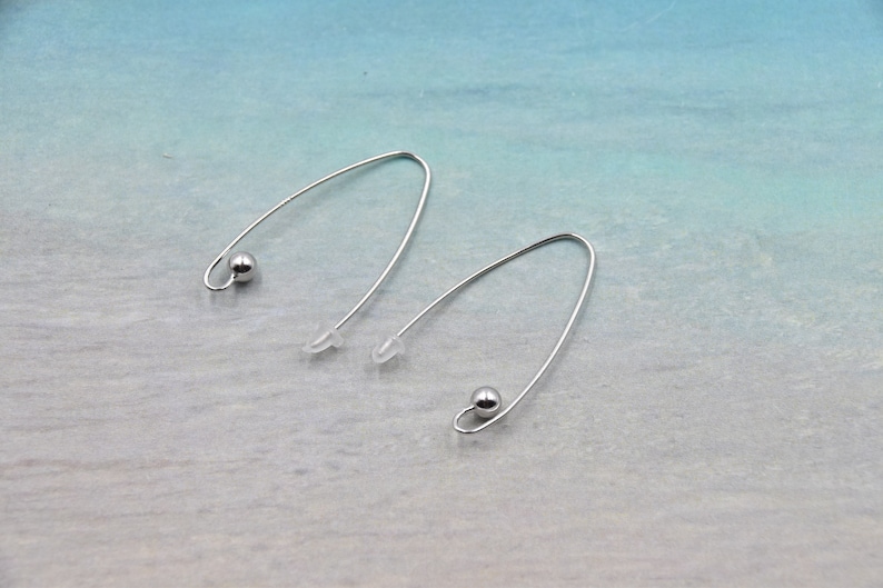 Trendy earring hooks batch available - Make your choice! 925 sterling silver 2 and 4 hooks