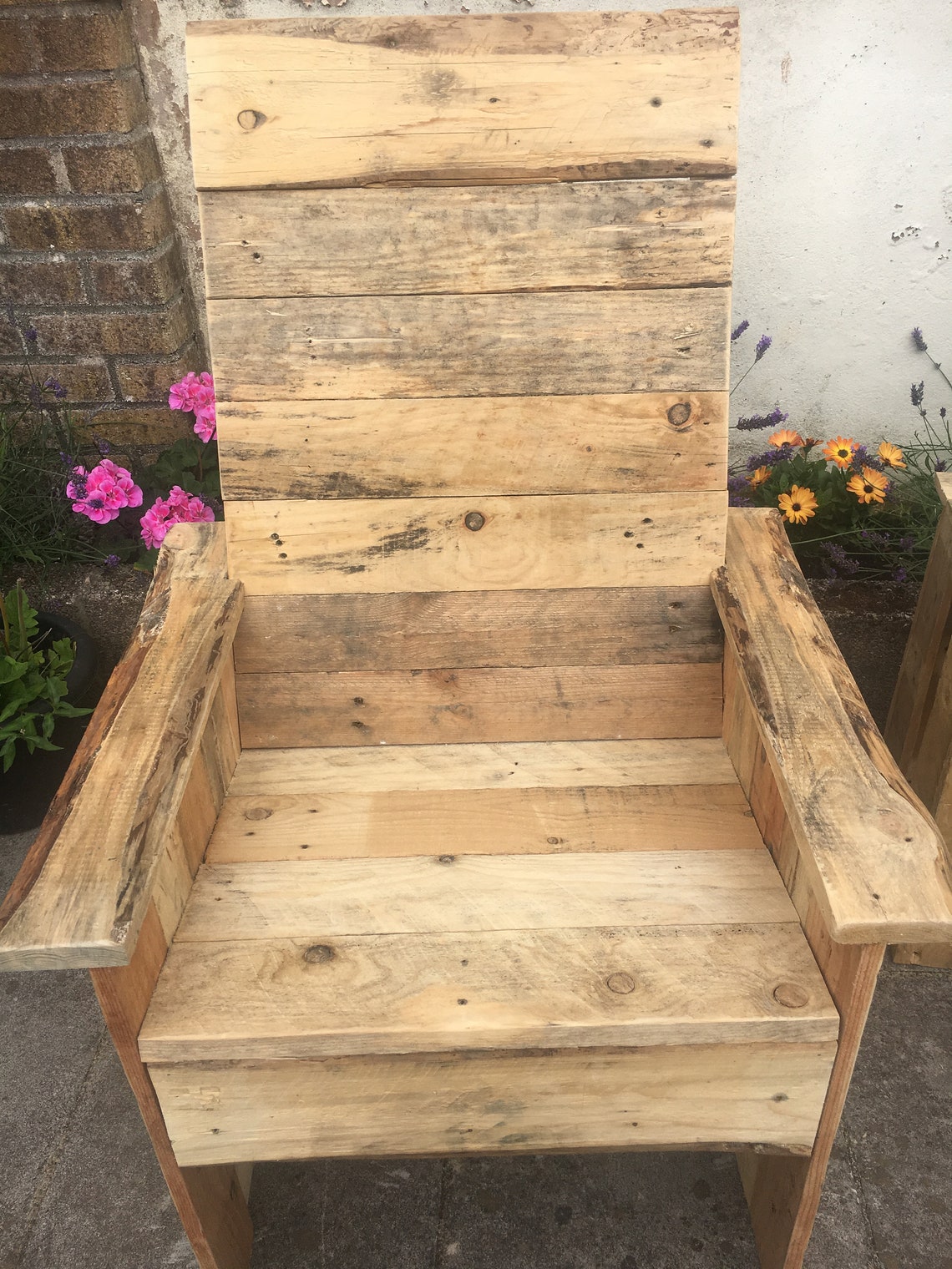 Handmade Pallet Garden Chair Etsy UK