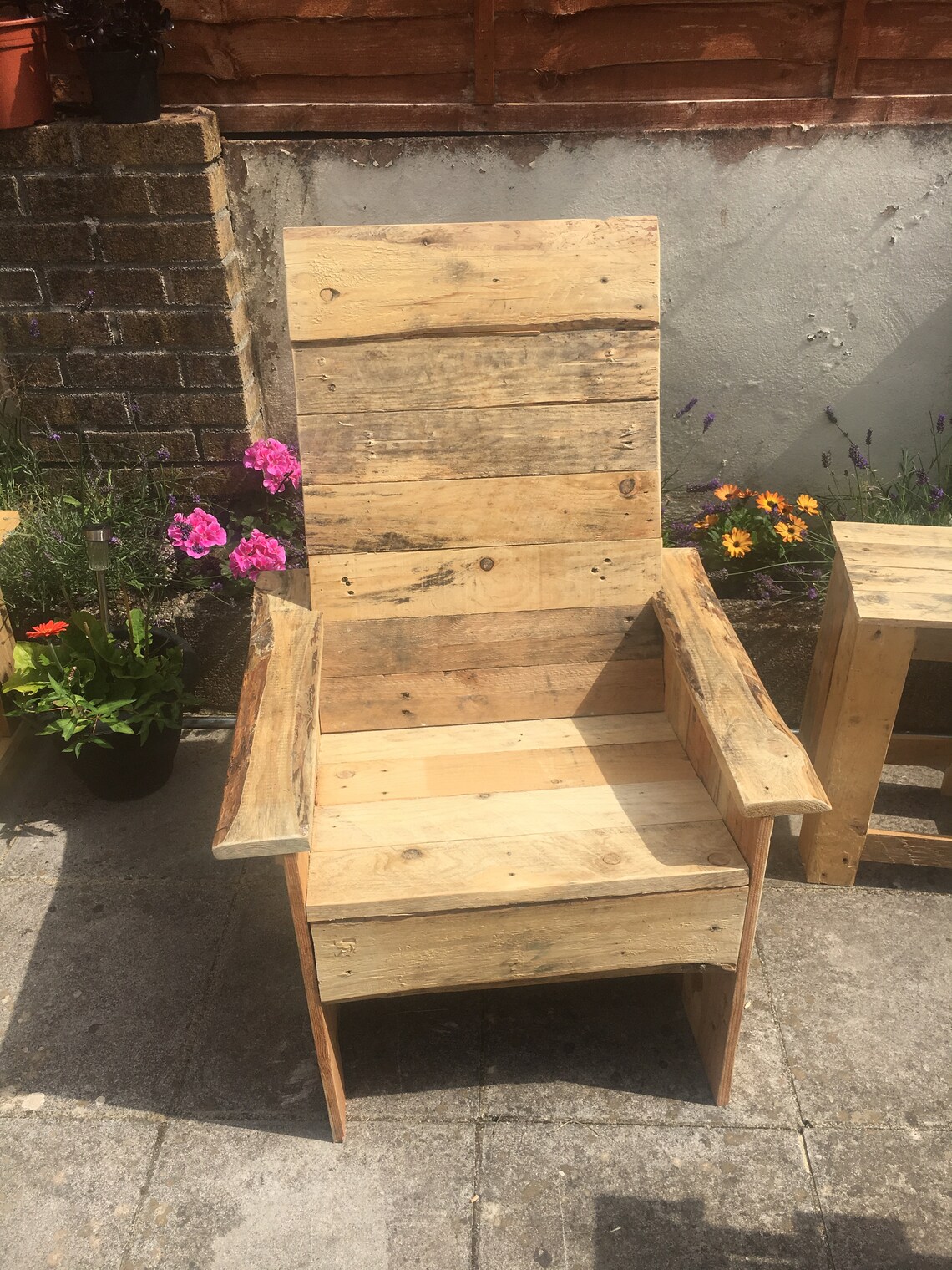 Handmade Pallet Garden Chair Etsy UK
