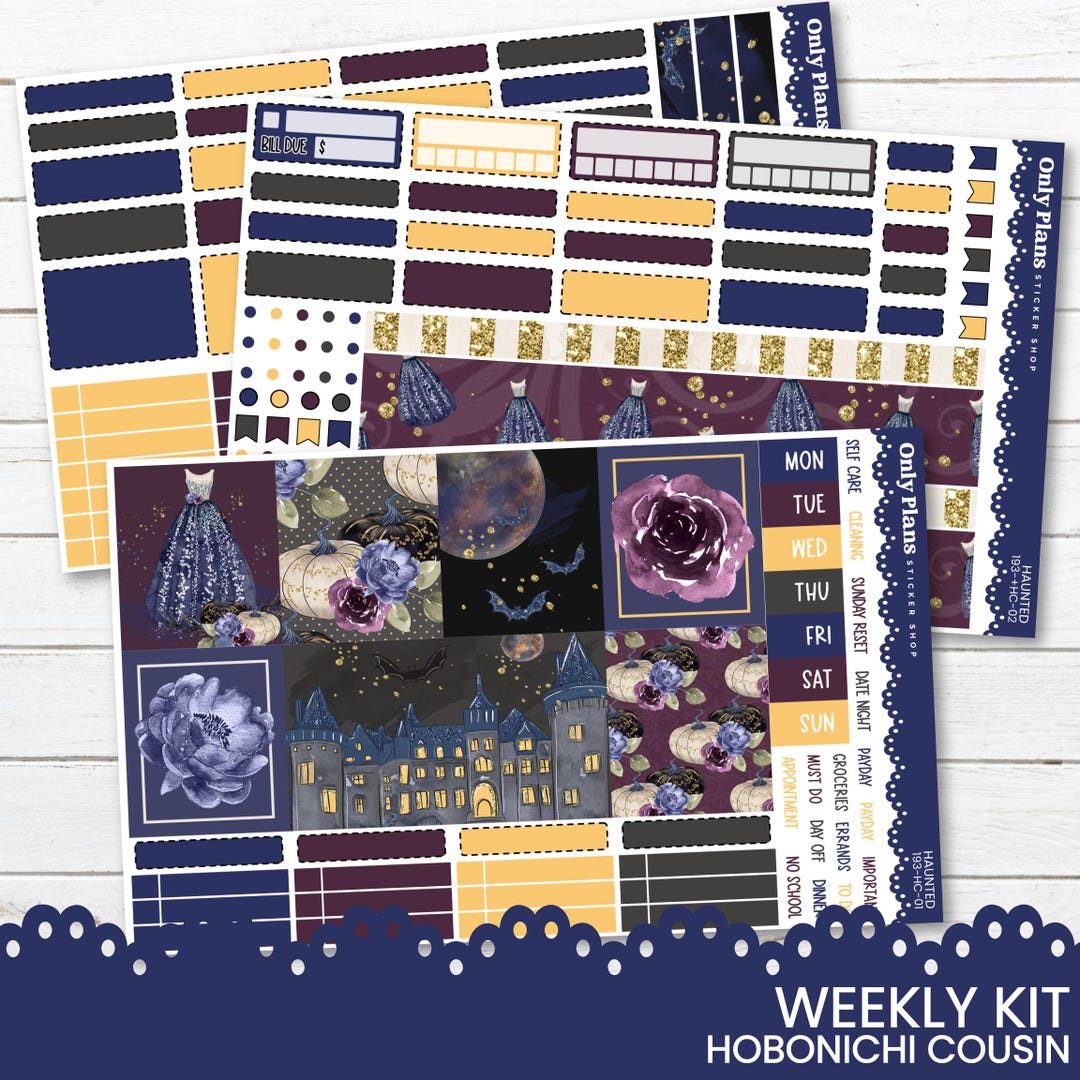 Weekly Sticker Kit for Hobonichi Cousin Planners and A5 Planners Weekly ...