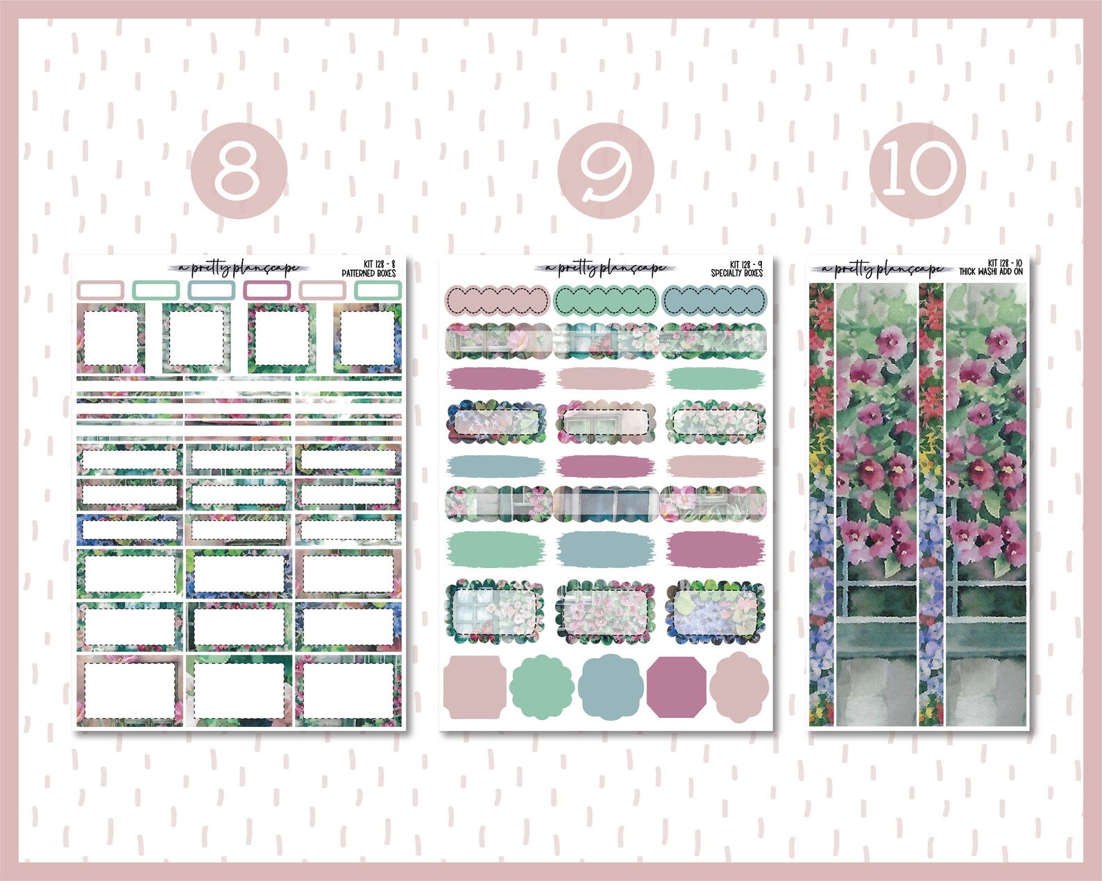 PRINTABLE Sticker Kit 128 Weekly Collection 7x9 A5 B6 - Etsy