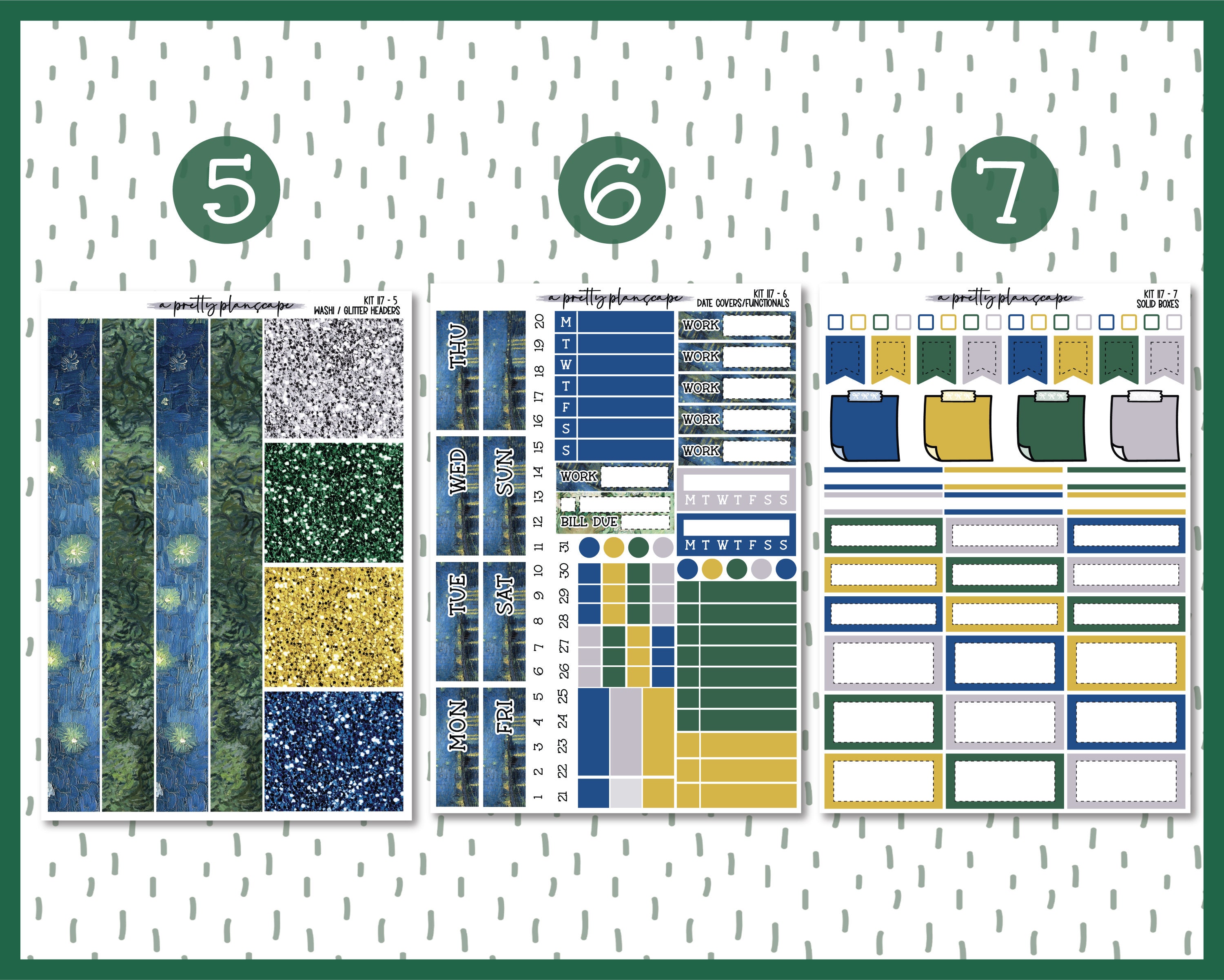 PRINTABLE Sticker Kit 117 Weekly Collection 7x9 A5 B6 | Etsy