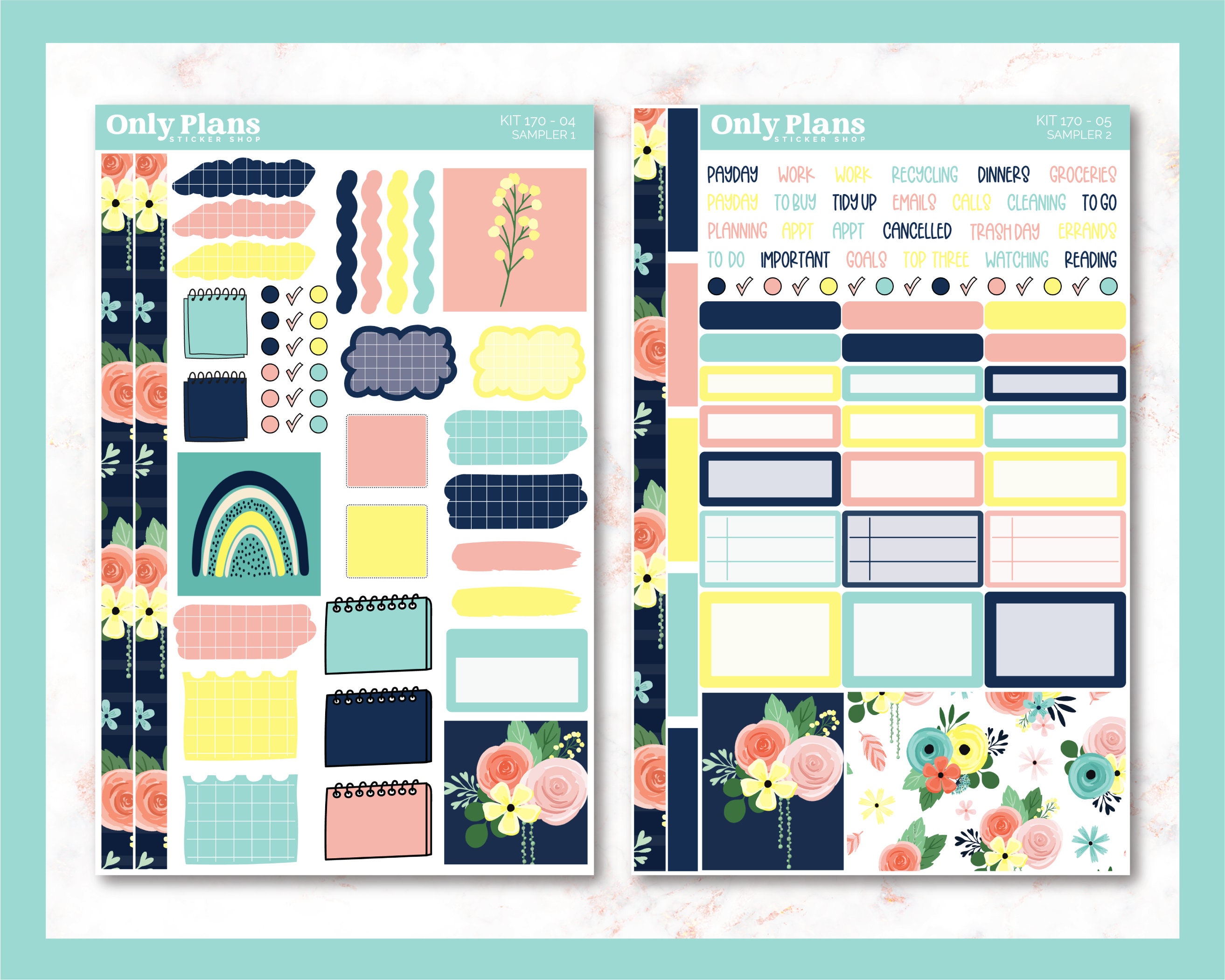 Mini Sticker Bundle Layout PRINTABLE Limited Edition Mega Sticker Bundle 170 - Entire Bundle ...