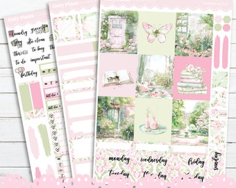 AFDRUKBARE wekelijkse sticker Kit 181 - Hobonichi neef - wekelijkse planner stickers Hobonichi neef stickers gesneden bestanden PNG - KIT181 "zomerstemming"