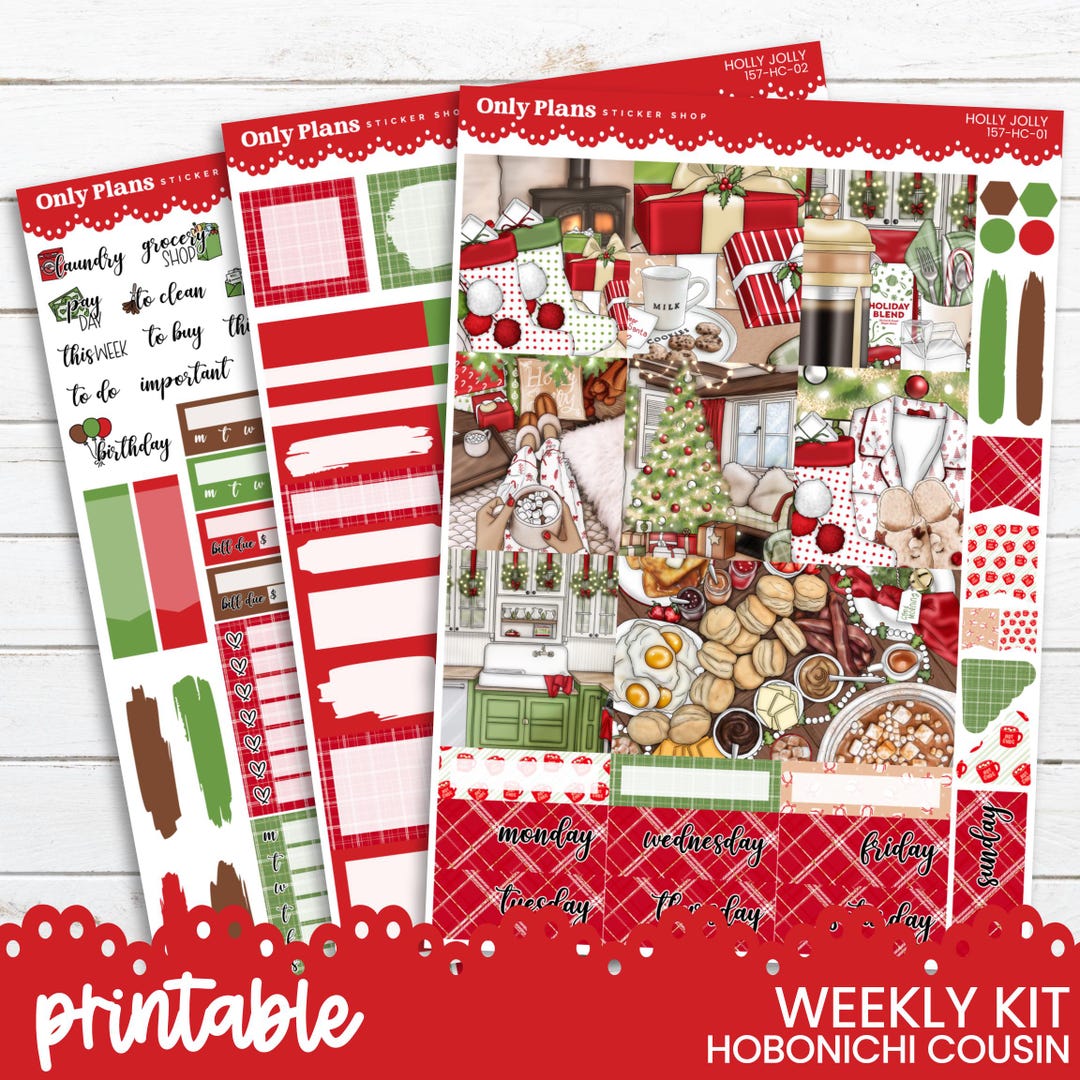 PRINTABLE Weekly Sticker Kit for Hobonichi Cousin and A5 Planners ...