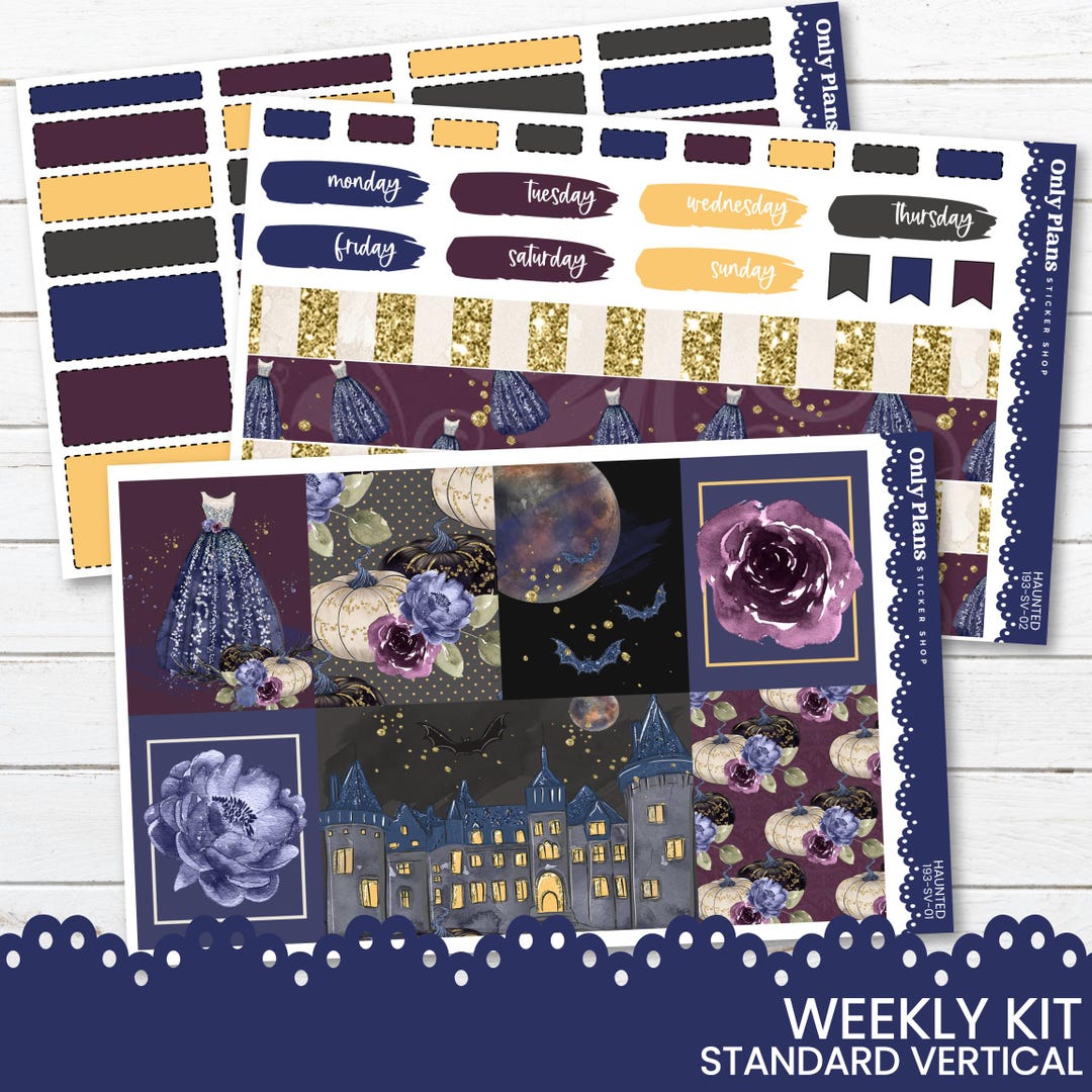 Weekly Sticker Kit for Standard Vertical Planners Weekly Planner ...