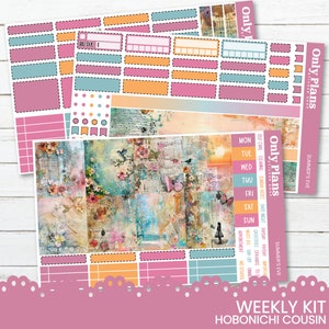 Weekly Sticker Kit 185 - Hobonichi Cousin - Weekly Planner Stickers Hobonichi Cousin Stickers - KIT185 "Summer's Eve"